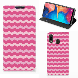 B2Ctelecom Samsung Galaxy A30 Hoesje met Magneet Waves Pink