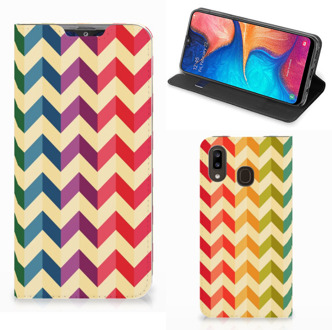 B2Ctelecom Samsung Galaxy A30 Hoesje met Magneet Zigzag Color