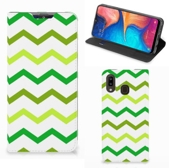 B2Ctelecom Samsung Galaxy A30 Hoesje met Magneet Zigzag Groen