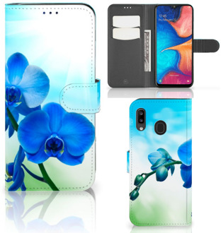 B2Ctelecom Samsung Galaxy A30 Hoesje Orchidee Blauw