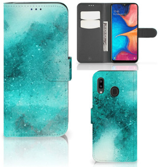 B2Ctelecom Samsung Galaxy A30 Hoesje Painting Blue