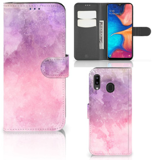 B2Ctelecom Samsung Galaxy A30 Hoesje Pink Purple Paint