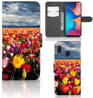 B2Ctelecom Samsung Galaxy A30 Hoesje Tulpen