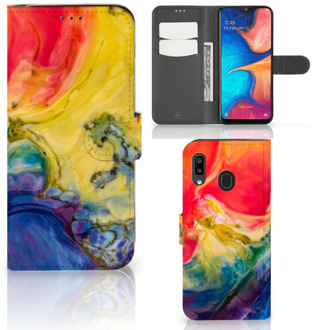 B2Ctelecom Samsung Galaxy A30 Hoesje Watercolor Dark