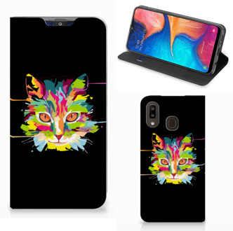 B2Ctelecom Samsung Galaxy A30 Magnet Case Cat Color