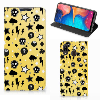 B2Ctelecom Samsung Galaxy A30 Mobiel BookCase Punk Yellow