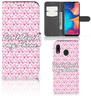 B2Ctelecom Samsung Galaxy A30 Portemonnee hoesje Flowers Pink DTMP