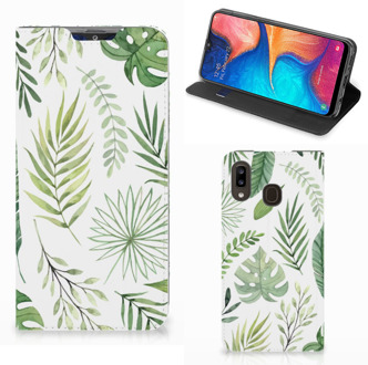 B2Ctelecom Samsung Galaxy A30 Smart Cover Leaves