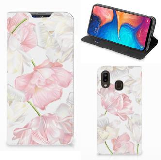 B2Ctelecom Samsung Galaxy A30 Smart Cover Lovely Flowers