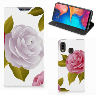 B2Ctelecom Samsung Galaxy A30 Smart Cover Roses