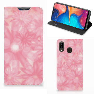 B2Ctelecom Samsung Galaxy A30 Smart Cover Spring Flowers