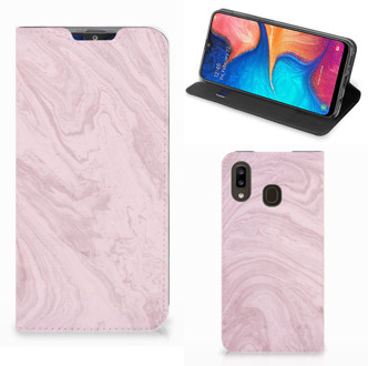 B2Ctelecom Samsung Galaxy A30 Standcase Marble Roze