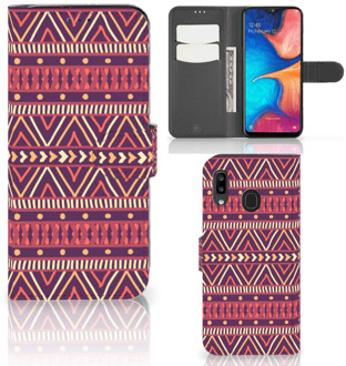 B2Ctelecom Samsung Galaxy A30 Telefoon Hoesje Aztec Purple