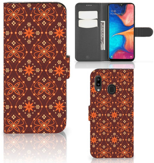 B2Ctelecom Samsung Galaxy A30 Telefoon Hoesje Batik Brown