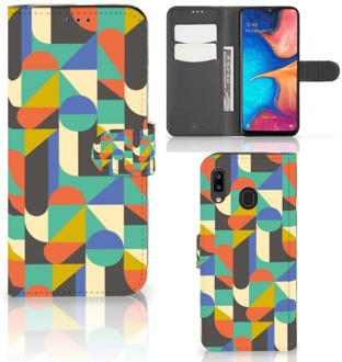 B2Ctelecom Samsung Galaxy A30 Telefoon Hoesje Funky Retro