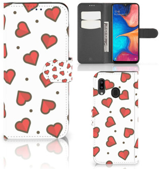 B2Ctelecom Samsung Galaxy A30 Telefoon Hoesje Hearts