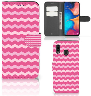 B2Ctelecom Samsung Galaxy A30 Telefoon Hoesje Waves Pink