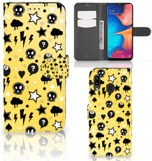 B2Ctelecom Samsung Galaxy A30 Telefoonhoesje met Naam Punk Yellow