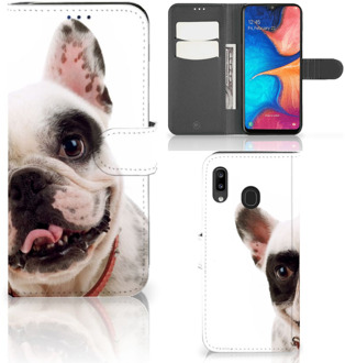 B2Ctelecom Samsung Galaxy A30 Telefoonhoesje met Pasjes Franse Bulldog