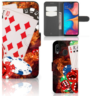 B2Ctelecom Samsung Galaxy A30 Wallet Case met Pasjes Casino