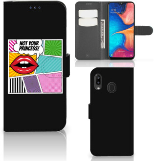 B2Ctelecom Samsung Galaxy A30 Wallet Case met Pasjes Popart Princess