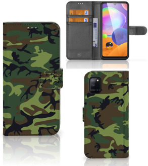 B2Ctelecom Samsung Galaxy A31 Portemonnee hoesje Army Dark