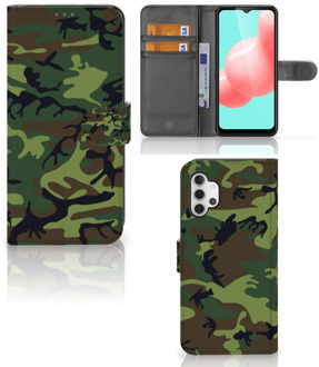 B2Ctelecom Samsung Galaxy A32 5G Portemonnee hoesje Army Dark