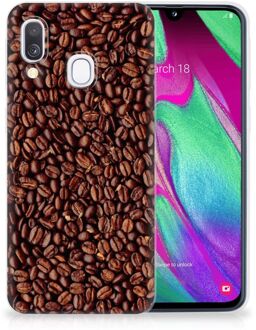 B2Ctelecom Samsung Galaxy A40 Back Cover Koffiebonen