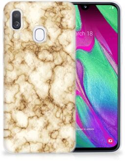 B2Ctelecom Samsung Galaxy A40 Back Cover Marmer Goud