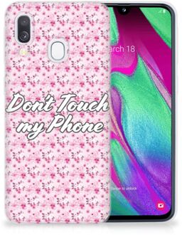 B2Ctelecom Samsung Galaxy A40 Backcase Flowers Pink DTMP