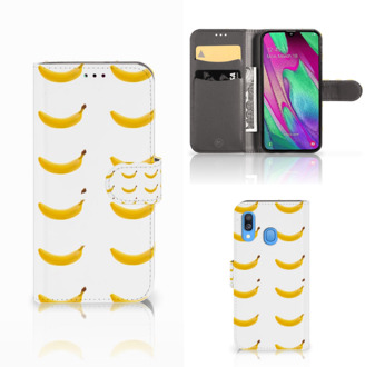 B2Ctelecom Samsung Galaxy A40 Book Cover Banana