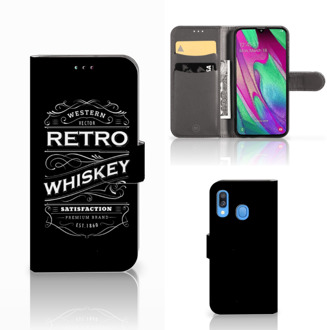 B2Ctelecom Samsung Galaxy A40 Book Cover Whiskey