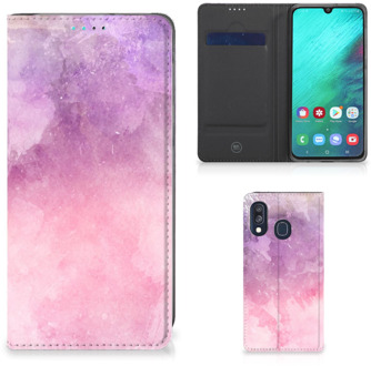 B2Ctelecom Samsung Galaxy A40 Bookcase Pink Purple Paint