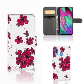 B2Ctelecom Samsung Galaxy A40 Hoesje Blossom Rood