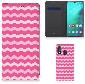 B2Ctelecom Samsung Galaxy A40 Hoesje met Magneet Waves Pink