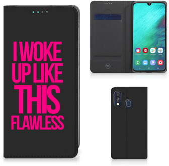 B2Ctelecom Samsung Galaxy A40 Hoesje met tekst Woke Up