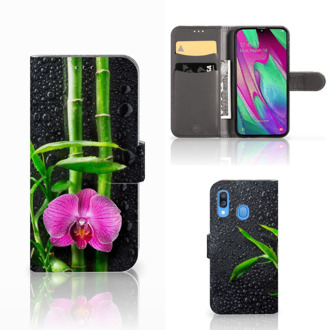 B2Ctelecom Samsung Galaxy A40 Hoesje Orchidee