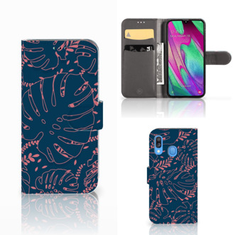 B2Ctelecom Samsung Galaxy A40 Hoesje Palm Leaves