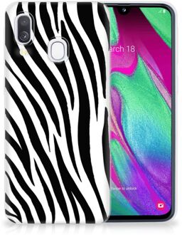 B2Ctelecom Samsung Galaxy A40 Hoesje TPU Design Zebra