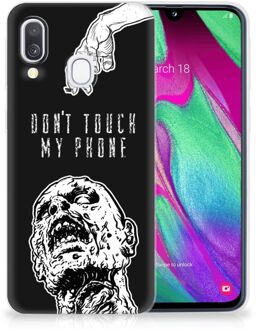 B2Ctelecom Samsung Galaxy A40 Hoesje zwart-wit Zombie