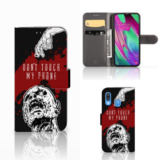 B2Ctelecom Samsung Galaxy A40 Portemonnee hoesje Zombie Blood