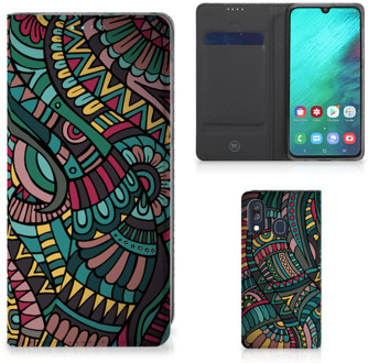 B2Ctelecom Samsung Galaxy A40 Standcase Hoesje Design Aztec