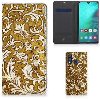 B2Ctelecom Samsung Galaxy A40 Standcase Hoesje Design Barok Goud