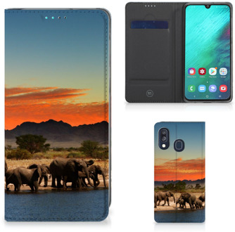 B2Ctelecom Samsung Galaxy A40 Standcase Hoesje Design Olifanten