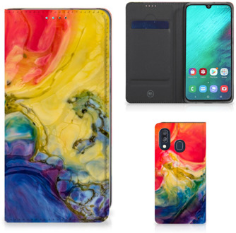 B2Ctelecom Samsung Galaxy A40 Standcase Hoesje Watercolor Dark