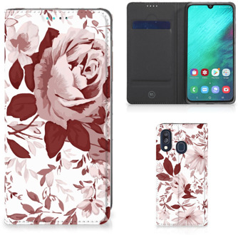 B2Ctelecom Samsung Galaxy A40 Standcase Hoesje Watercolor Flowers