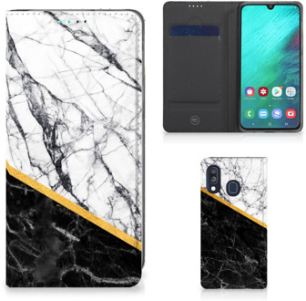 B2Ctelecom Samsung Galaxy A40 Standcase Marble White Black