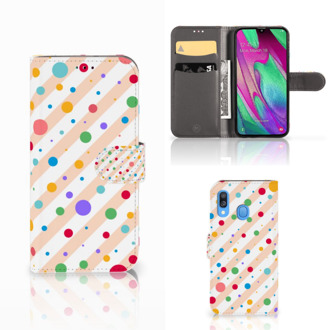 B2Ctelecom Samsung Galaxy A40 Telefoon Hoesje Dots