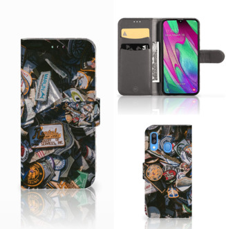 B2Ctelecom Samsung Galaxy A40 Telefoonhoesje met foto Badges