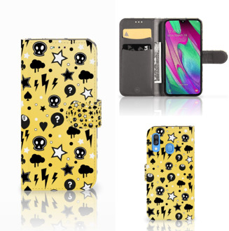 B2Ctelecom Samsung Galaxy A40 Telefoonhoesje met Naam Punk Yellow